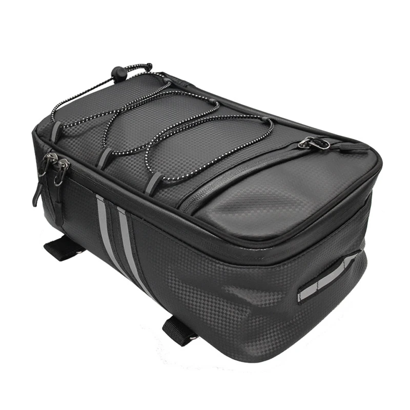 

Мотоциклетная стойка для велосипеда, задняя сумка-переноска, багажник из искусственной кожи, водонепроницаемая, 8 л, сумка для хранения багажа, сумка на плечо для горного велосипеда