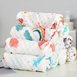 2Pc Cotton Square Face Towel  Muslin Baby Stuff for Newborns Gauze Baby Wipes Wash Cloths Random Color