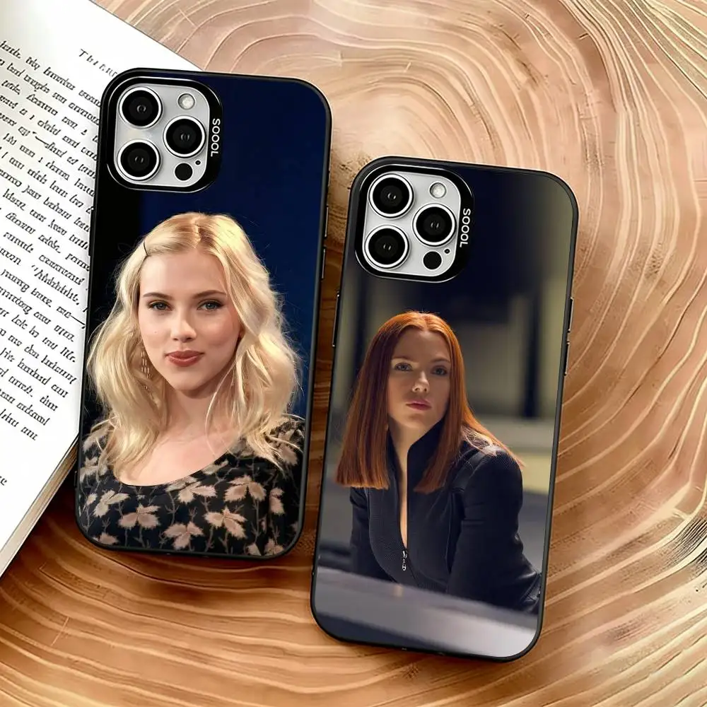 

Scarlett Johansson Phone Case For iPhone 17,16,15,14,13,12,11 Plus,Pro Max,XS,Colorful Silver Phone case Funda Cover