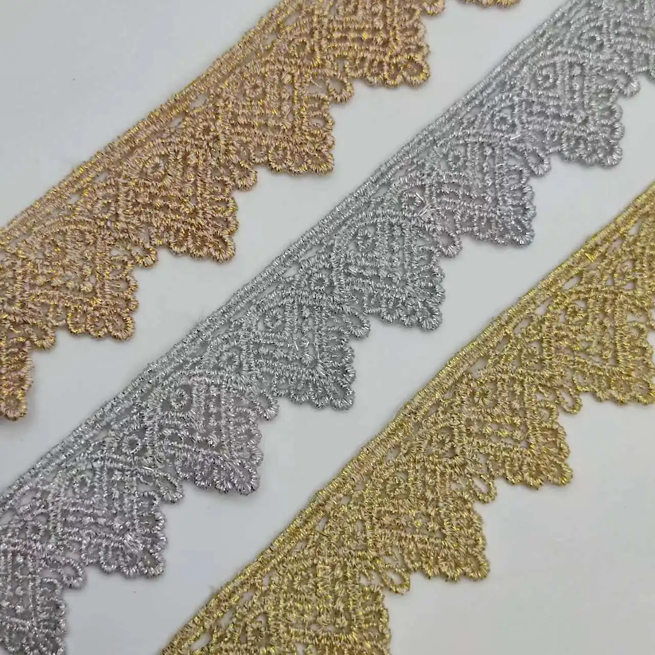 1Yard Lace accessori in pizzo cucito fai da te ricamo cavo dorato trim gonna con frange accessori per vestiti