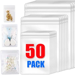 10/20/30/50pcs Jewelry Organizer Pouch Bags Transparent PVC Anti-Oxidation Earring Pendant Necklace Bracelet Storage Holder Box