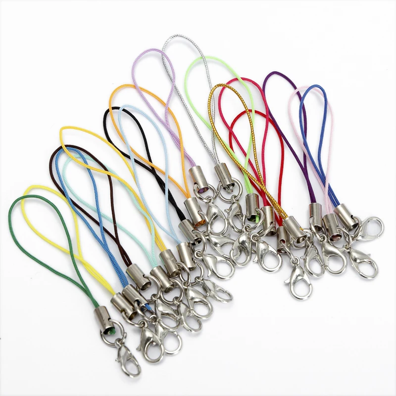 

Wholesale Mobile Case Strap Lariat Lanyard Lobster Clasp Cell Phone Cord Hang Rope Key Chain Charms Finding Connector Ring