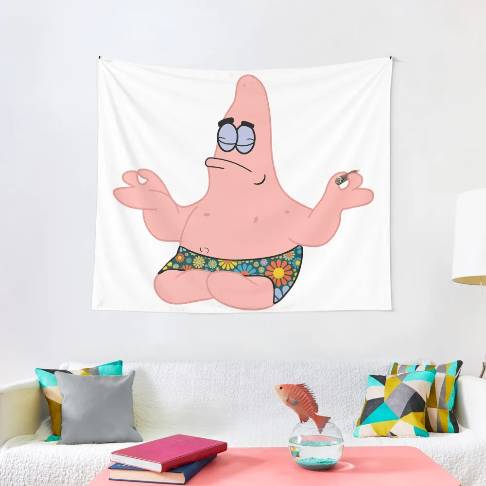 

Hippie Patrick Star Tapestry Aesthetic Room Decor Room Decorator Mushroom Decoration For Bedroom Tapestry