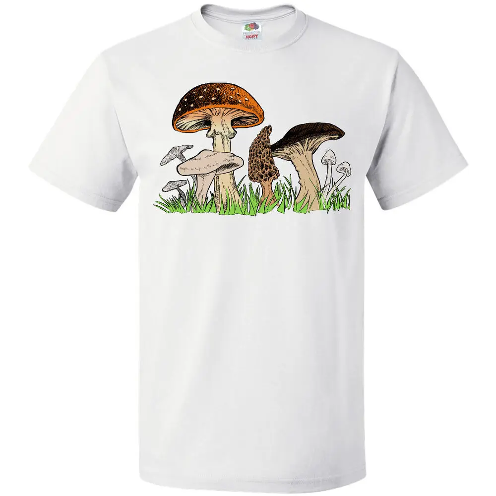 Mushroom Hunting For Morel Mushroom T-Shirt Mushrooms Collecting Grass For Men Clothing Women Tees Unisex Summer Short Sleeve