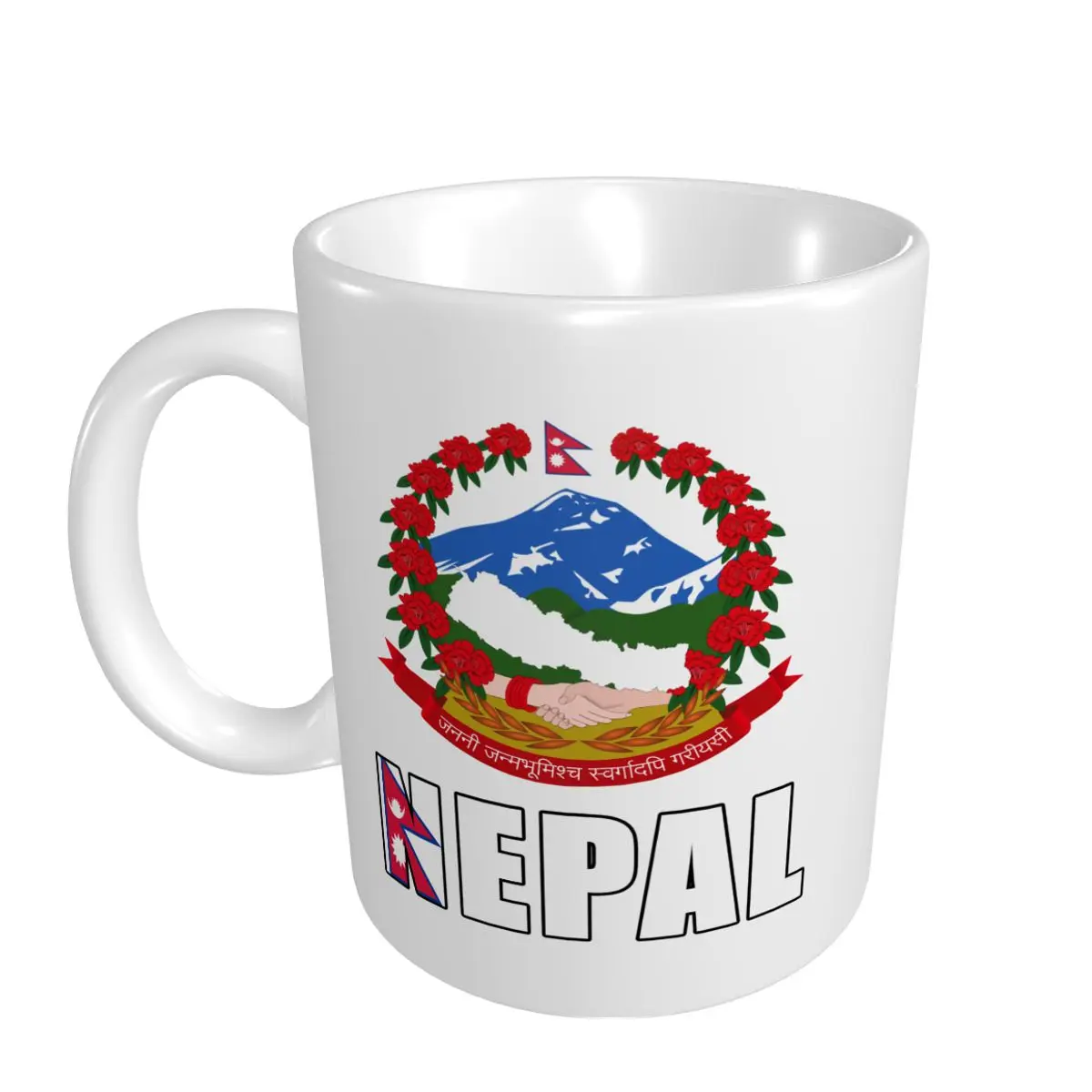 Mark Cup Mug Nepal Letter Flag Emblem Coffee Mugs Tea Milk Water Cup Travel Mugs For Office Home