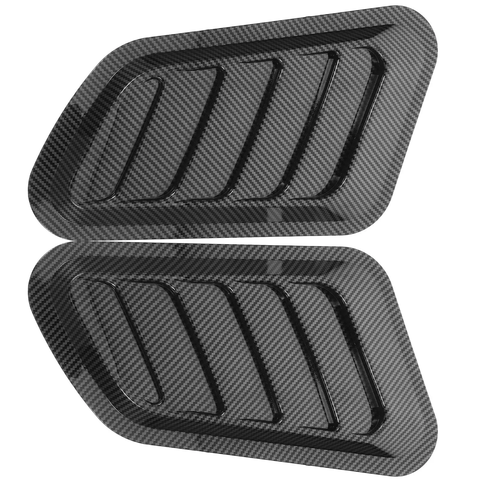 

2Pcs Car Bonnet Vent Decorative Strips Premium Material Easy Install Air Flow Style Stickers Universal Car Refitting Supplies
