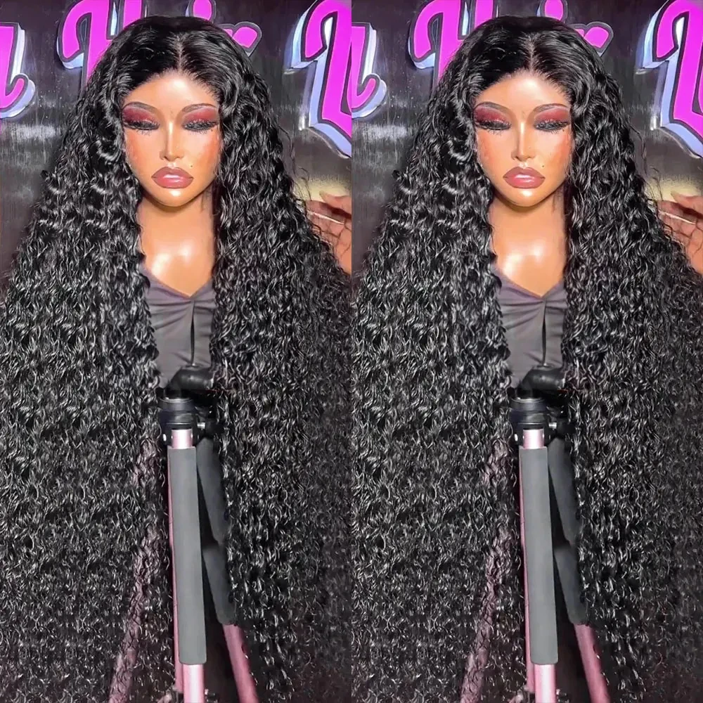 

13x4 Hd 30 Inch Water Wave Lace Front Wig Brazilian Hair Deep Wave Lace Frontal Curly Human Hair Wig Pre Plucked