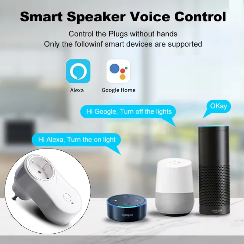 TUYA مأخذ (فيشة) ذكي واي فاي التوصيل الاتحاد الأوروبي 16A وظيفة التوقيت واجهة USB الحياة الذكية التحكم الصوتي عن بعد دعم أليكسا جوجل المنزل