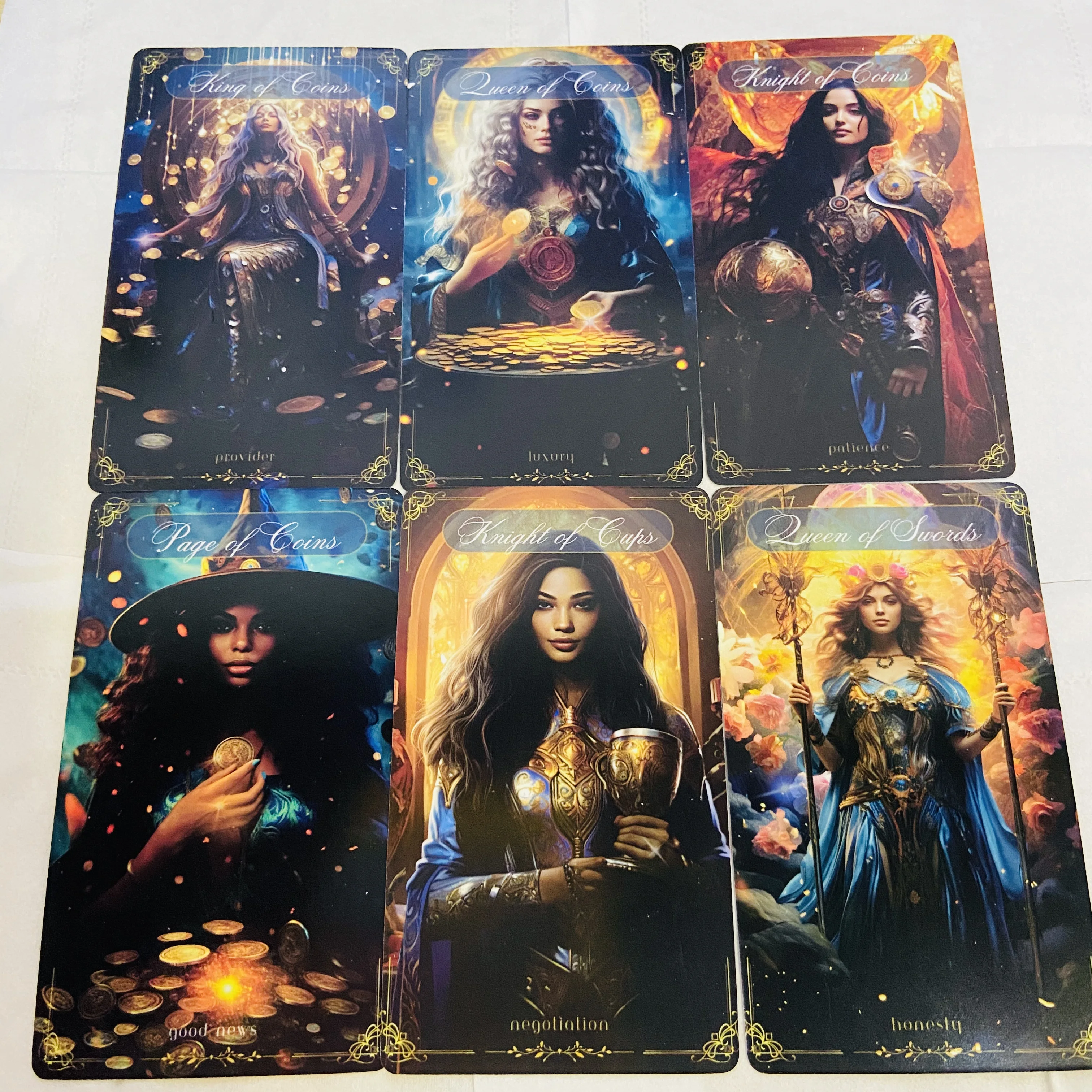 78Pcs Divine Celestial Tarot Cards, High Quality Fortune Telling Divination Tarot Deck Cards for For Family Party Game