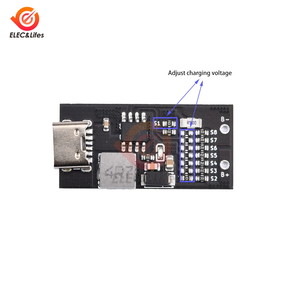Type-C CJC5288 リチウム電池充電保護ボードモジュール バッテリー充電モジュール DC 5V 1S 2S 3S 4S 5S 6S 7S 8S