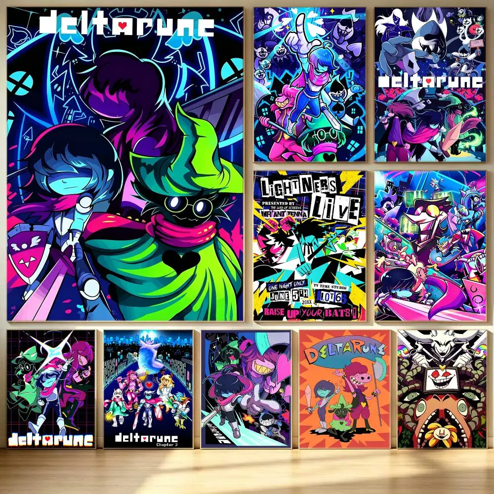 game Deltarune Poster Poster HD  Printing Soothing and Cream Style Home Decor for the Living Room cafes Gift Giving