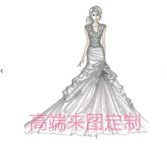 Abiti da sposa su misura, abiti da sera, abiti da banchetto, abiti con strascico lungo in stile sirena, realizzati su misura di fascia alta da fornito ima