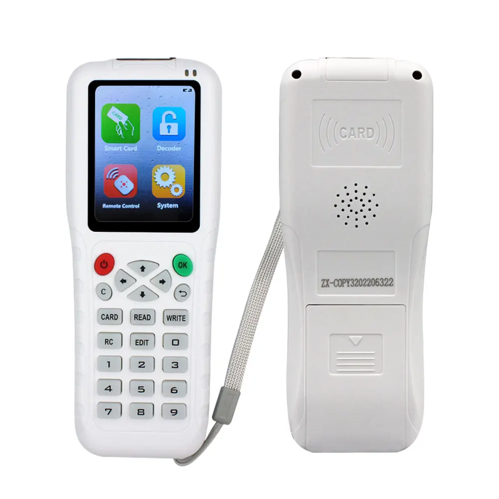 전체 주파수 디코드 기능 휴대용 2.8'' 디스플레이 Rfid 복사기 리더기 복사기 새로운 업그레이드 지원 수백 개의 칩