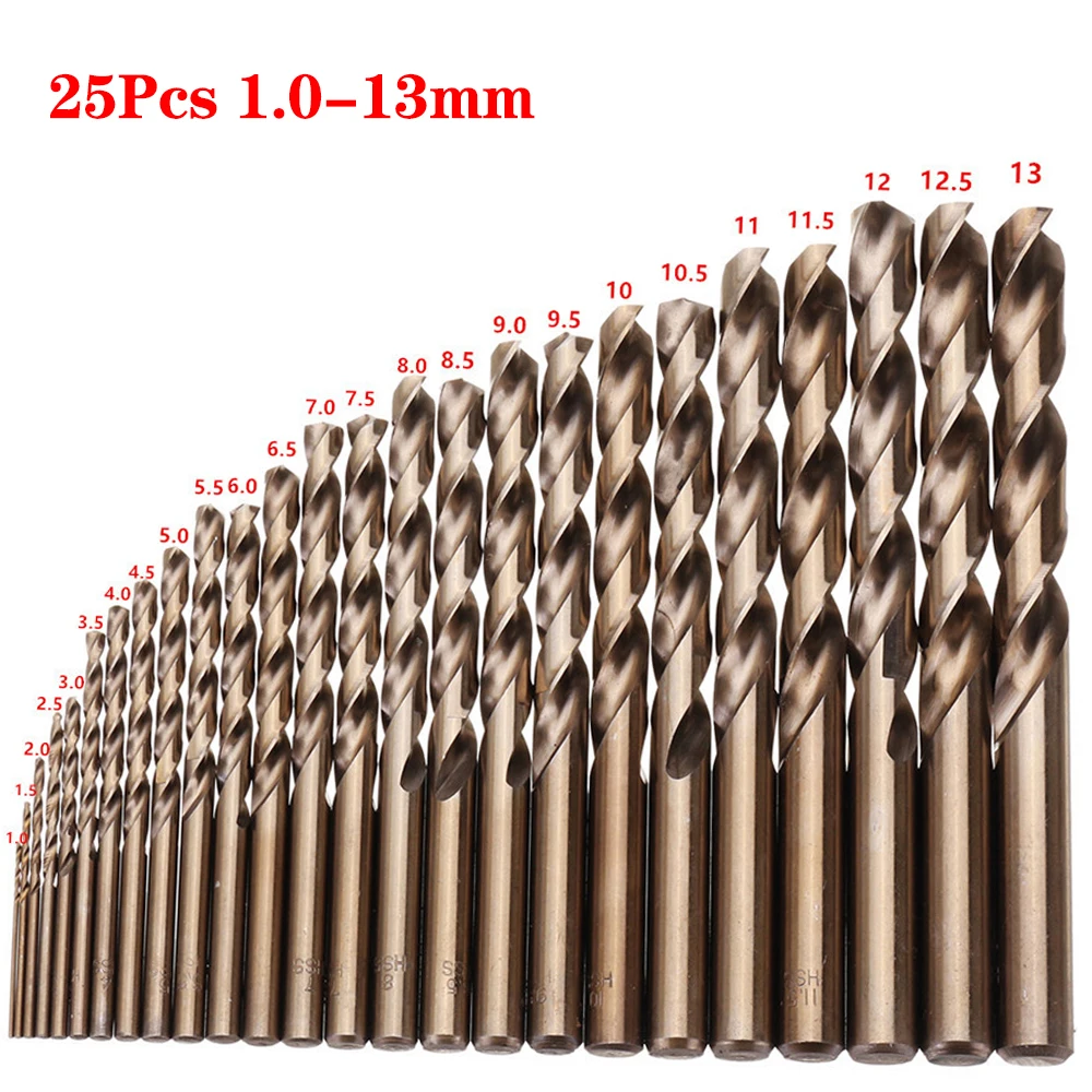 Hohe Quatity HSS-Co M35 Kobalt Gerade Schaft Twist Bohrer Power Werkzeug Zubehör Für Metall Edelstahl Bohren