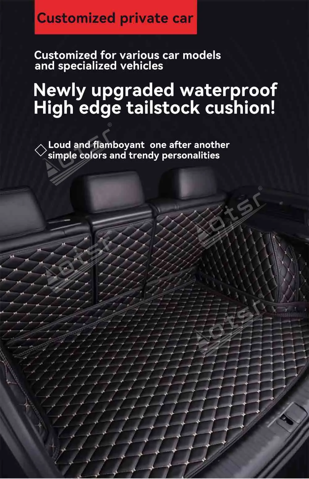 

Car Interior mats For Cadillac xt5 enclosed car Trunk mat fully enclosed trunk mat new design accessories Super duranble
