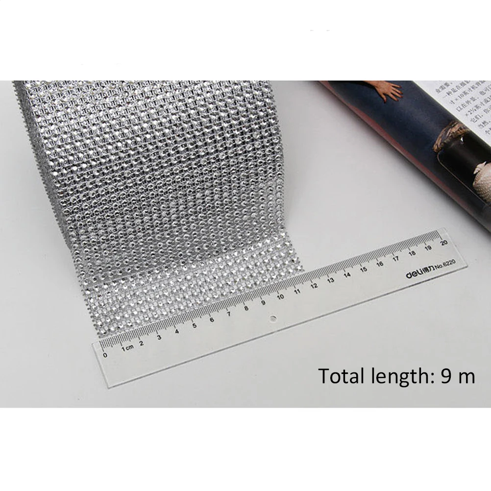 

Rhinestone Ribbon Mesh Wedding Cake Decoration Pearl Stickers Diamond Ribbon Sliding Cut Customization