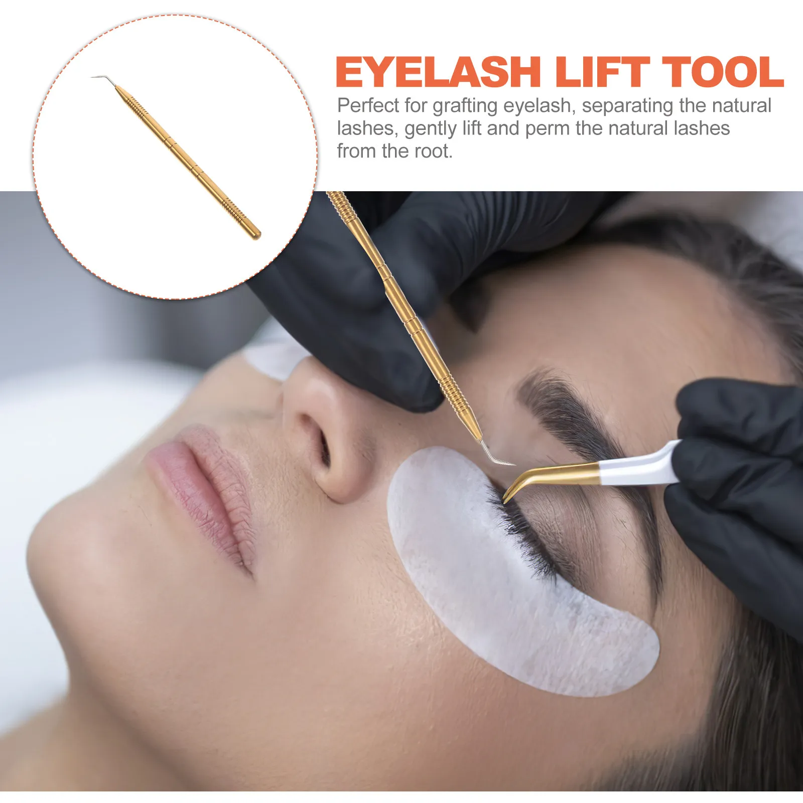 Stainless Steel Eyelash Lifting Stick Lash Separator Tool for Eyelash Extension Lift Perm Root Lifting Professional Salon