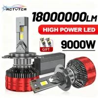 ACTVTCA 9000W 18000000LM H4 H7 faros LED 6000K faro H1 Led H11 H8 H3 HB3 9005 HB4 9006 9007 9008 H13 9012 H9 luces de coche