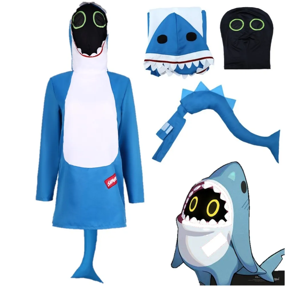 

Game Zenless Zone Zero Game Shark Bangboo Cosplay Costume Shark Hoodie & Gloves Kawaii Halloween/Stage Performance suit