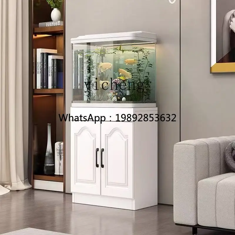 

Y1 fish tank living room small integrated floor small hot bending water-free ecological aquarium