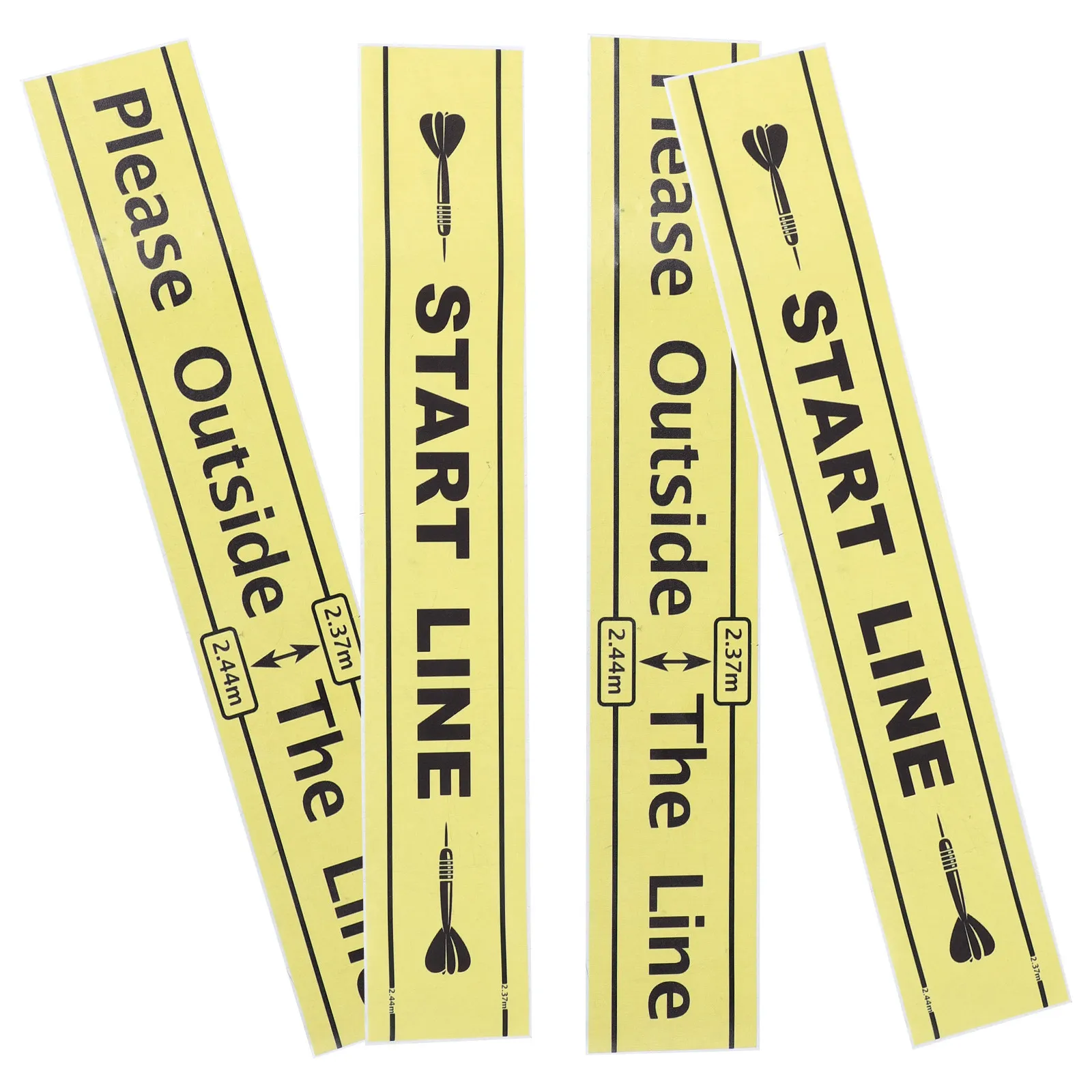 4Pcs Dart Throw Line Marker For Game Room Home Players PVC Floor Sticker Accurate Positioning Toe Decal