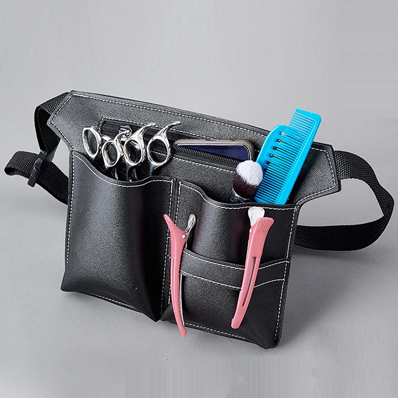 Hair Scissor Bag Clips Comb Case Hairdressing Barber Holster Bags Holder Tool Salon Waist Pack Belt PU Leather Bag