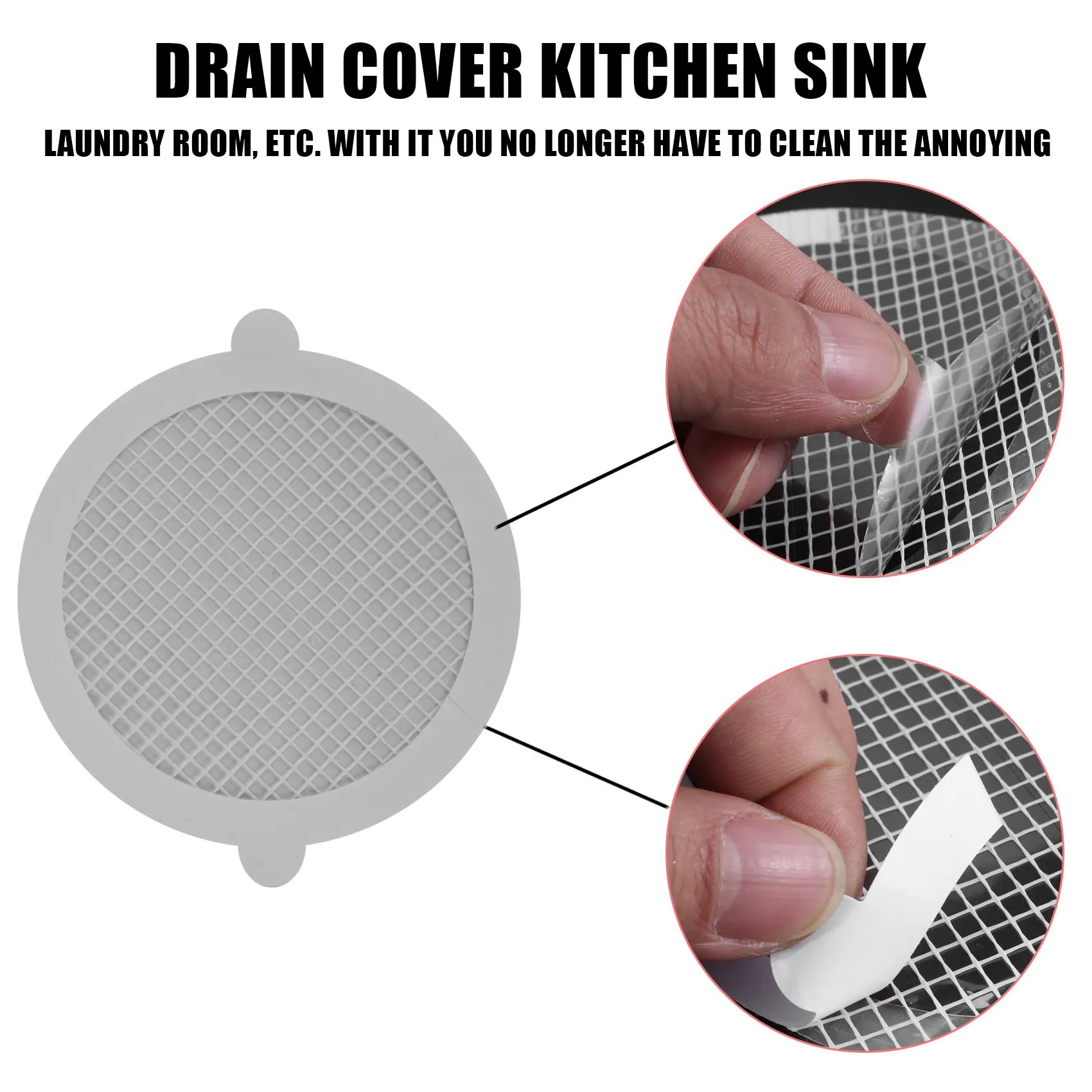 50 Pcs Disposable Shower Drain Hair Catcher Mesh Stickers, Anti Clogging Floor Sink Strainer, Shower Drain Dog Hair