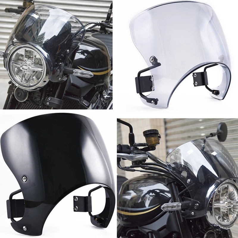 Windscreen Windshield Cafe Racer Fairing Wind Visors Protector For 2018 Kawasaki Z900RS Z 900-RS