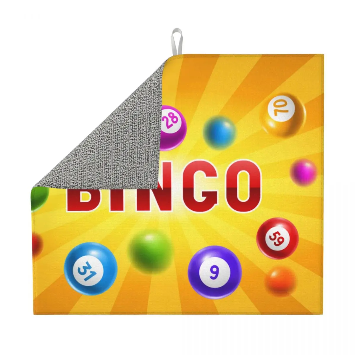 Custom Hot Game Bingo Dish Drying Mat for Kitchen Absorbent Fast Dry Microfiber Drainer Pads