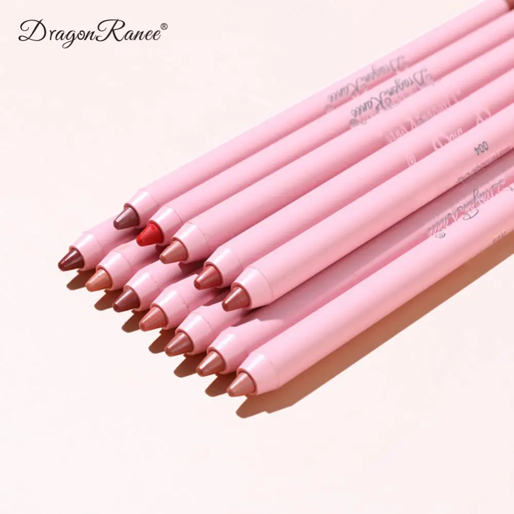 Lipstick Pen Cutable Waterproof Foggy Lip Liner Pen Lipliner Matte Velvet Remarkable Color Rendering Not Blooming Lipstick