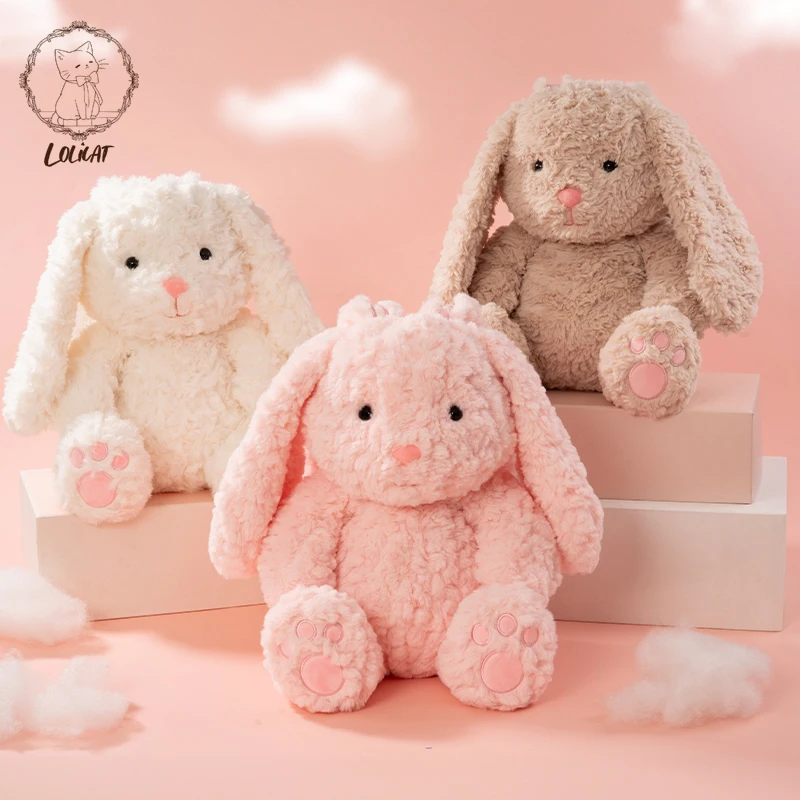 

Lolicat Kawaii Arabel rabbit plush doll animal doll with two white ears Surprise gift for children and girls birthday toy