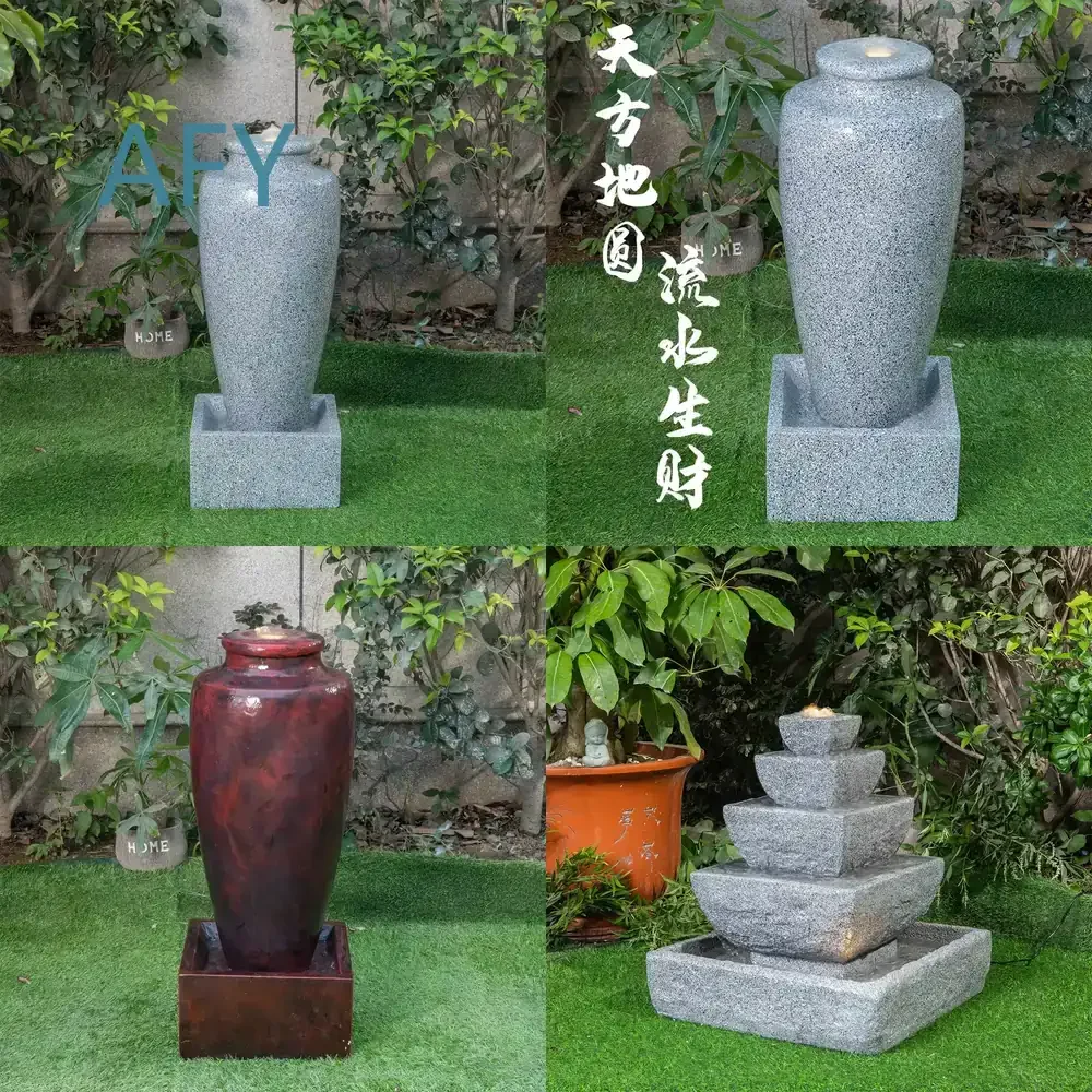 Lucky Flowing Water Ornament for Home Decor for Living Room Entrance Office Balcony Outdoor Courtyard Circulating Water