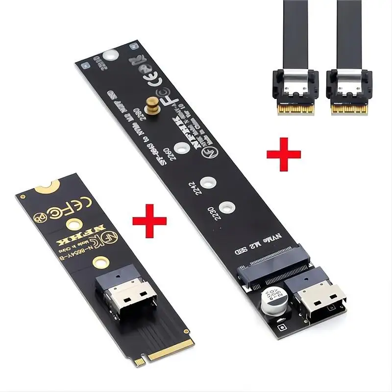 

Zihan NVME M-Key NGFF Male to Female Extension Cable 40cm with SFF-8654 Connector for Mainboard SSD 2280/22110