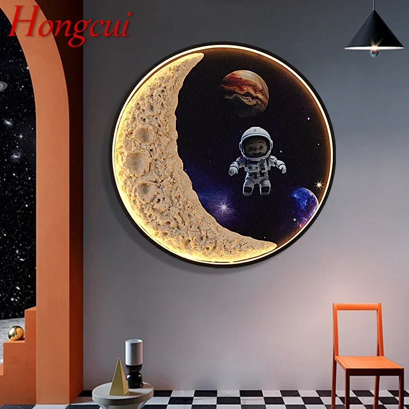 Hongcui Modern Picture Wall Light outer space LED Mural Lamp For Home Living Room Study Bedroom Children's room Decor Painting