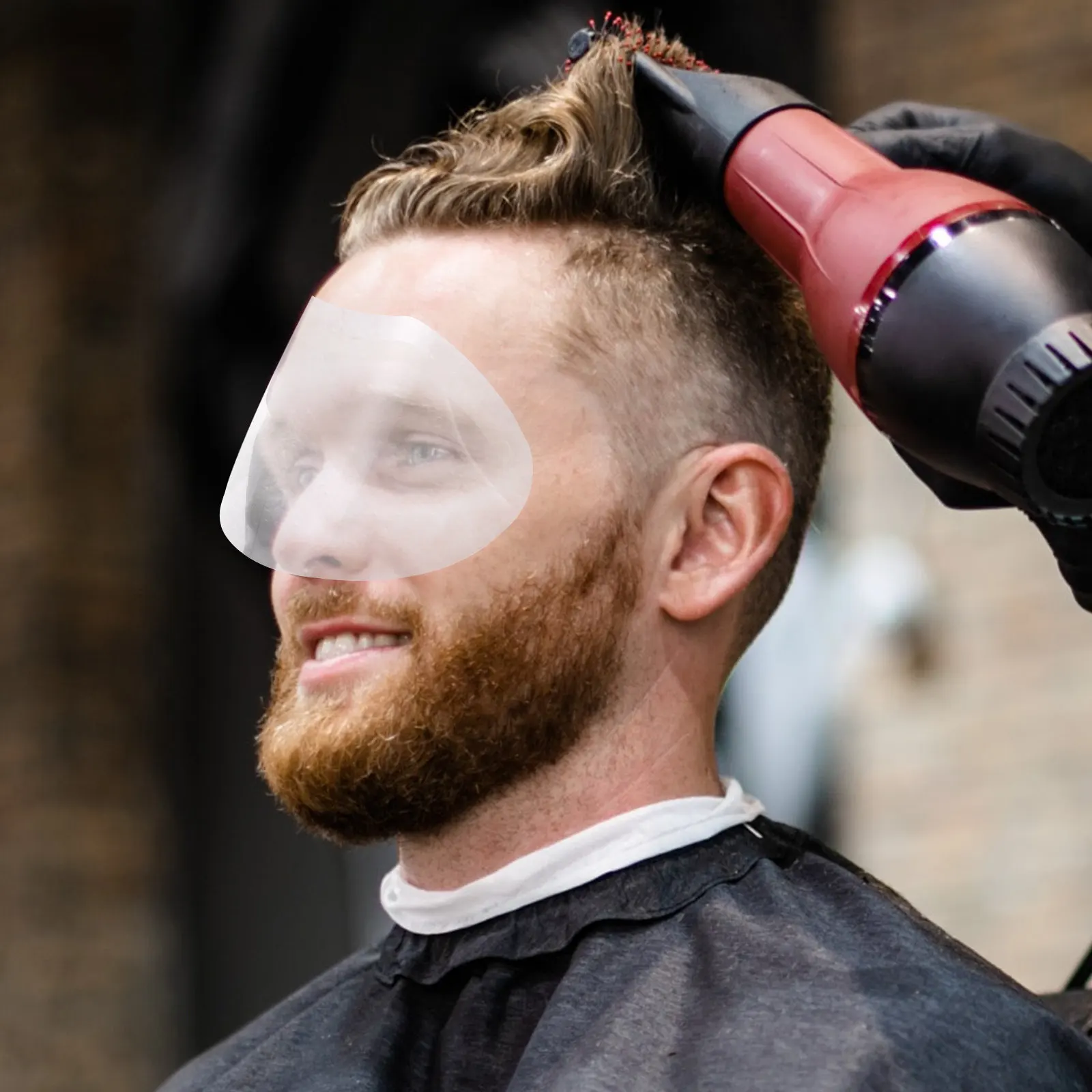 

50Pcs Hair Salon Eye Guard Anti-Splash Protective Shield Baffles for Haircuts Haircut Face Cover Salon Eye Protector