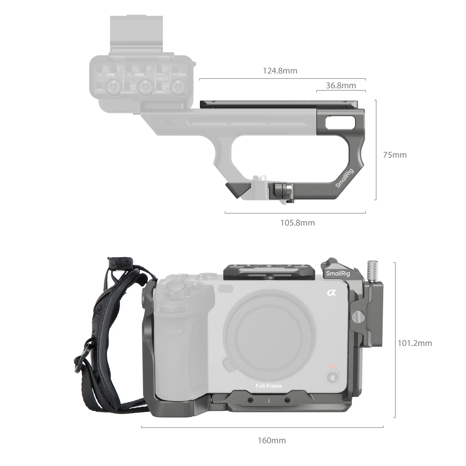 SmallRig for Sony FX3/FX30 HawkLock Quick Release Advanced Full/Half Cage Kit Extension Mount Plate,4770/4771/4772/4830