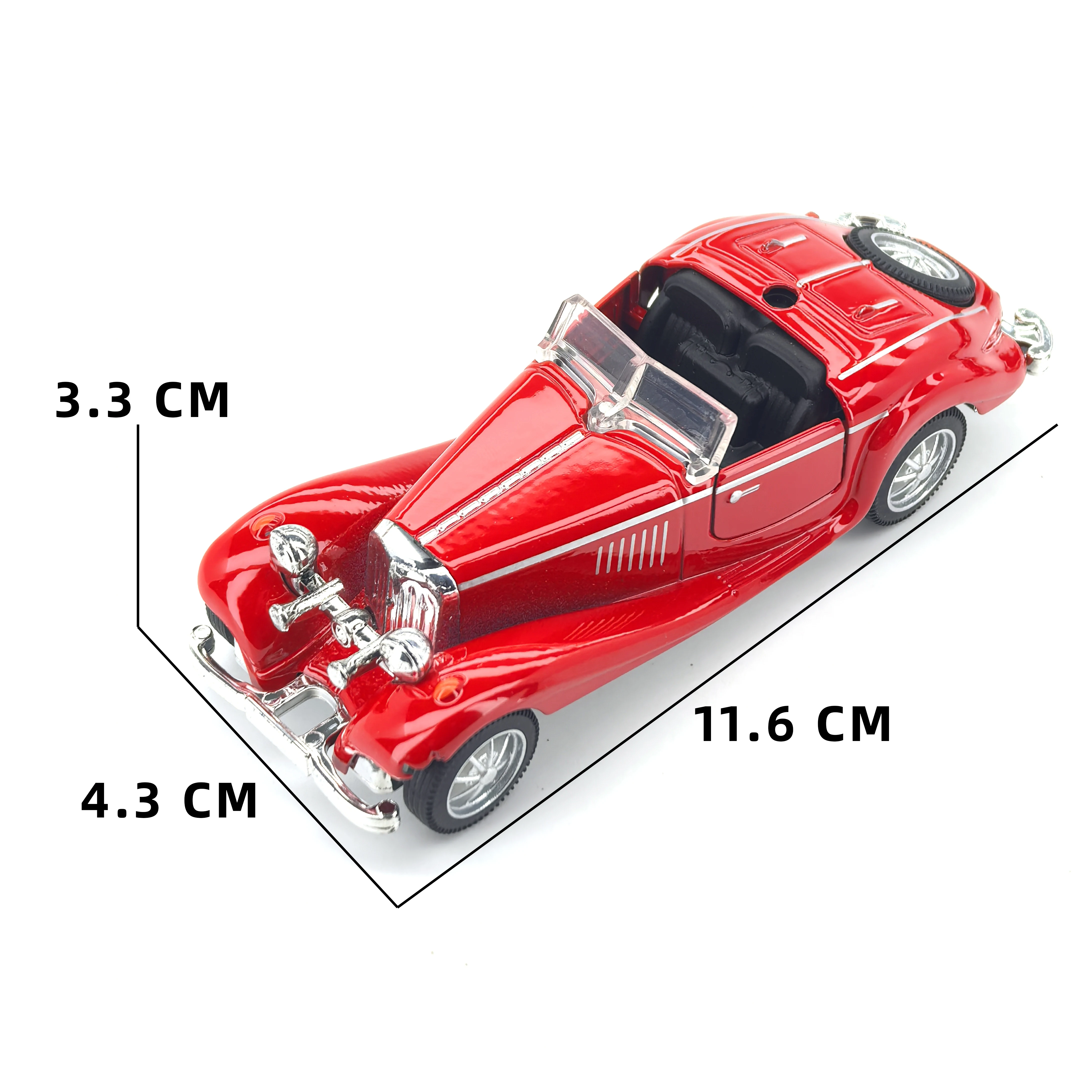 Children's alloy sports car model, pull-back car, with openable doors, racing toy for boys and babies