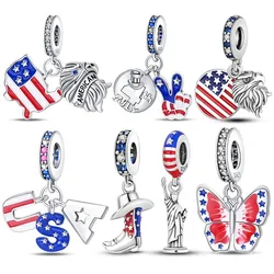 S925 Sterling Silver American Style Series-Cowboy Boots Pendant Fit Pan Bracelet DIY Charm For Women Jewelry Fashion Gift