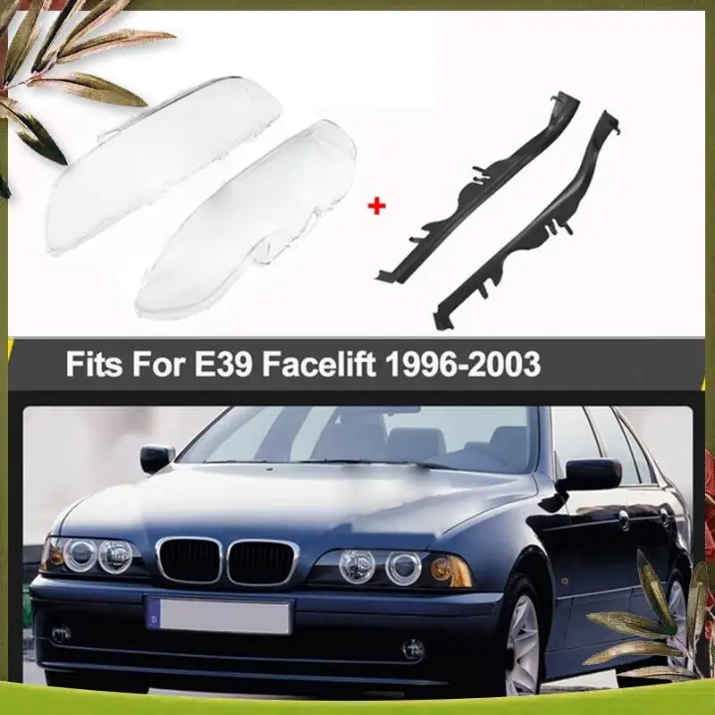 

AB98-Headlight Clear Lens Cover Head Light Lampshade For BMW 5 Series E39 Facelift 1996-2003