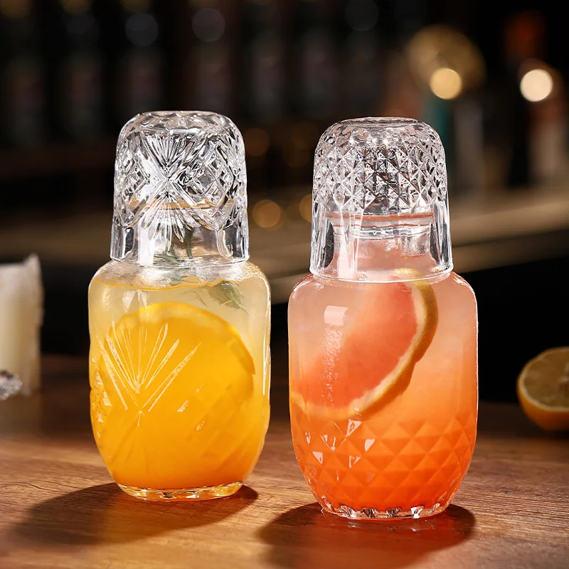 Cocktail Glass Cup set wine Whisky glass Bottle for Drinks Beer Juice Tea Cups Drinkware Bar Tools 2pcs/Set 540ml+145ml