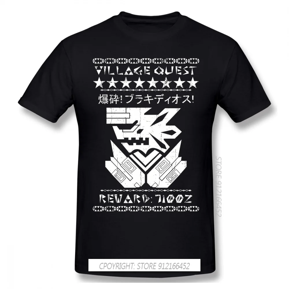 Village Quest Print 100% Cotton Funny T Shirts Monster Hunter Felyne Palico Game Men Fashion Streetwear