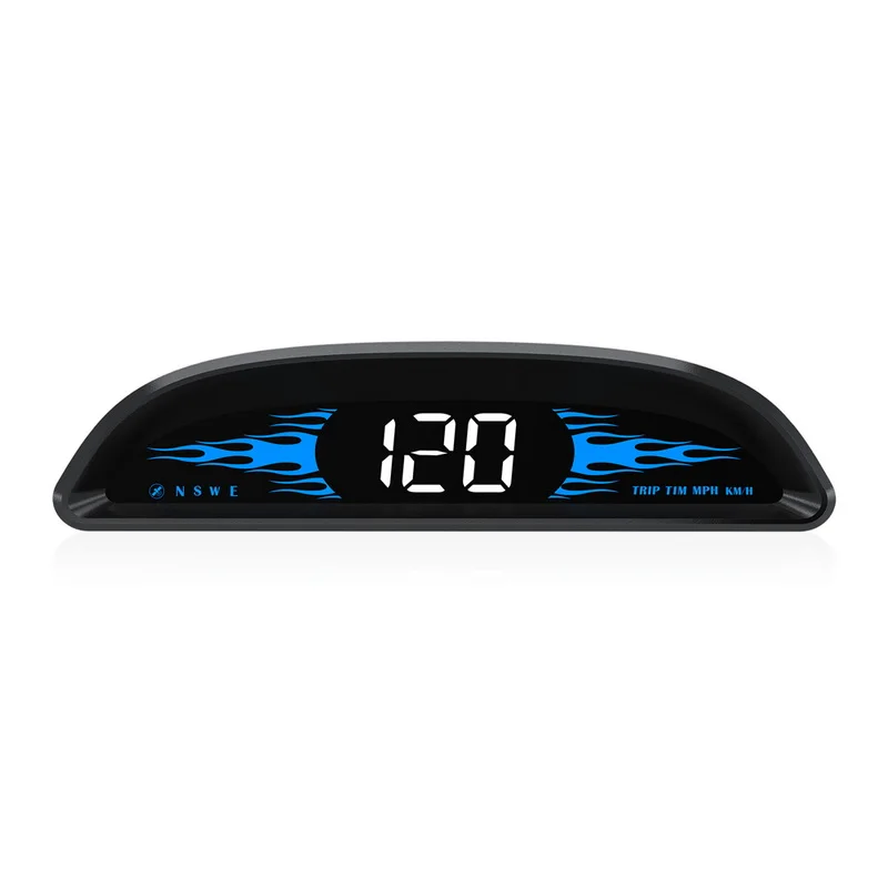Car GPS HUD Speed Meter Fatigue Alarm Multi Function Display Brightness Adjustment For Driving