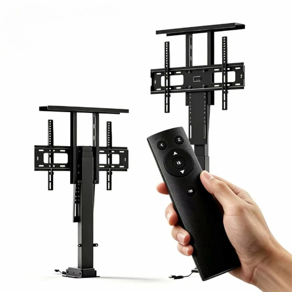 Intelligent electric TV bracket remote control lifting bracket steel material 32-75 inches compatible