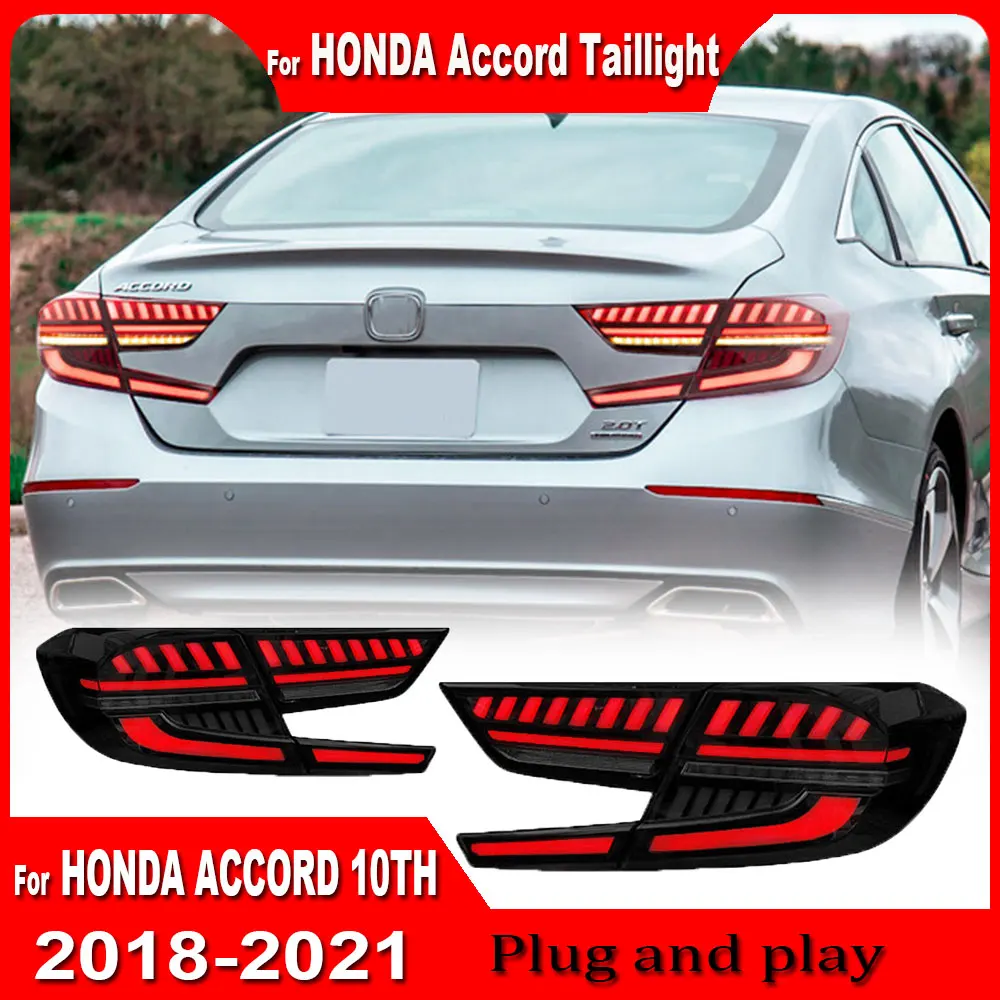 

Задний фонарь в сборе для Honda Accord 10-го поколения 2018-2021: ДХО, последовательный указатель поворота, стоп-сигнал