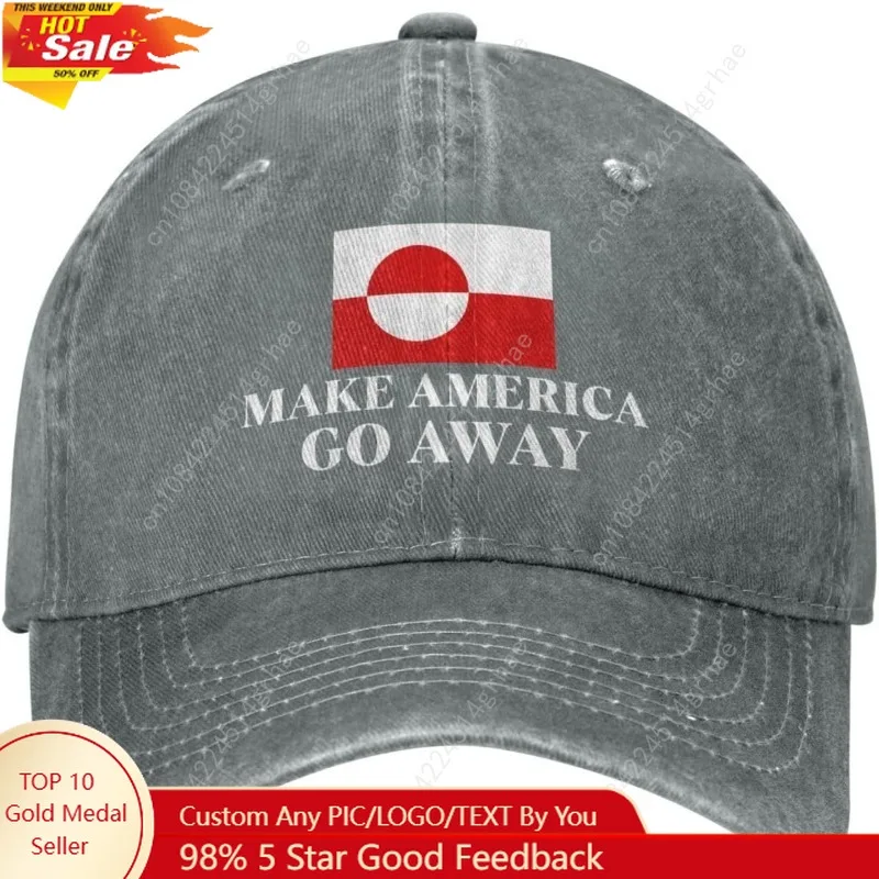 

Make America Go Away Hats Greenland Not for Sale Trucker Hat Men Women Baseball Cap