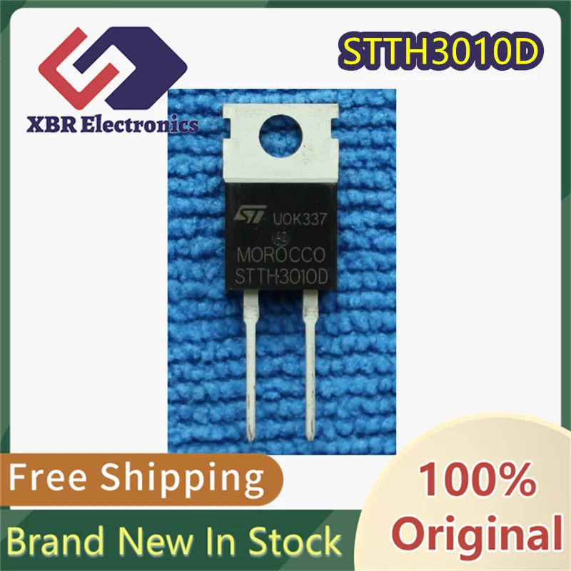 

(10/50) STTH3010D STTH3010 30A/1000V TO220-2 Fast Recovery Diode Brand New Genuine Product In Stock with Free Shipping