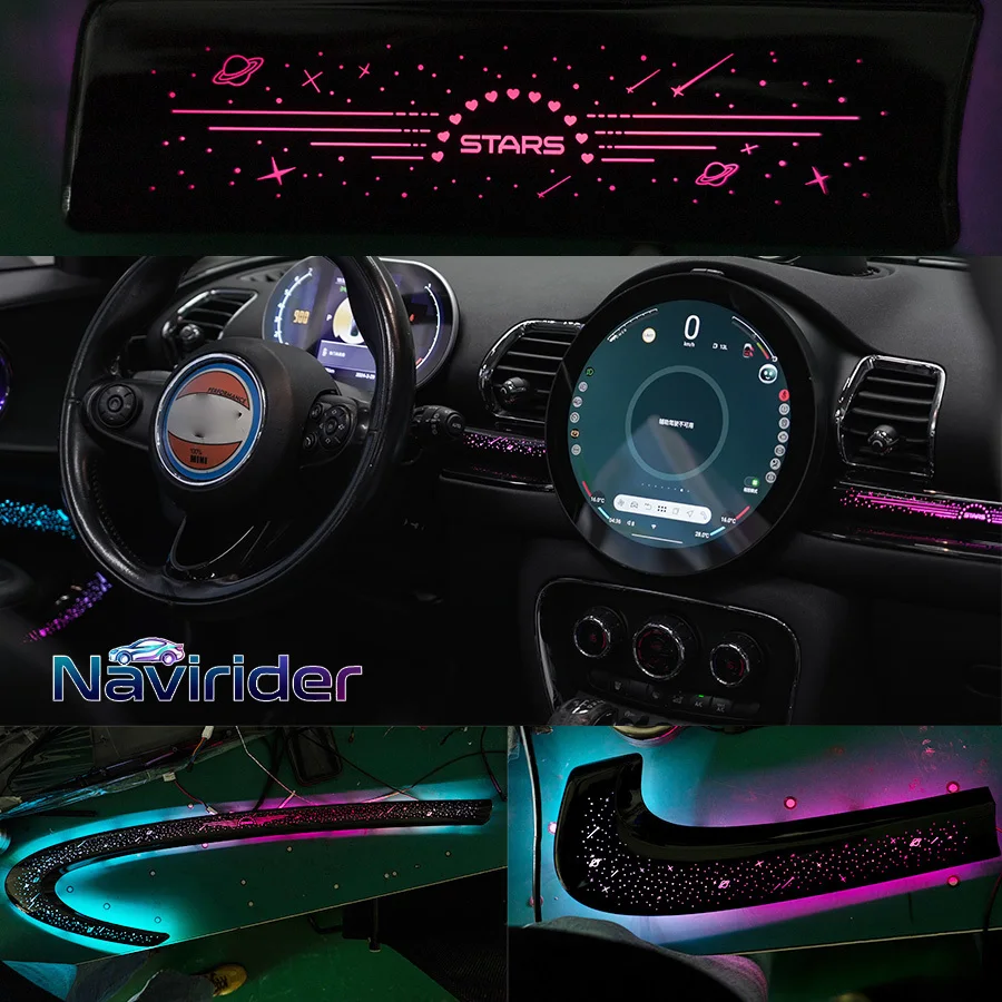 For BMW MINI F54 Ambient Light Starry Sky Environment Dreamy Color RGB Center Console Decorative Panel Upgrade 4 Door Interior