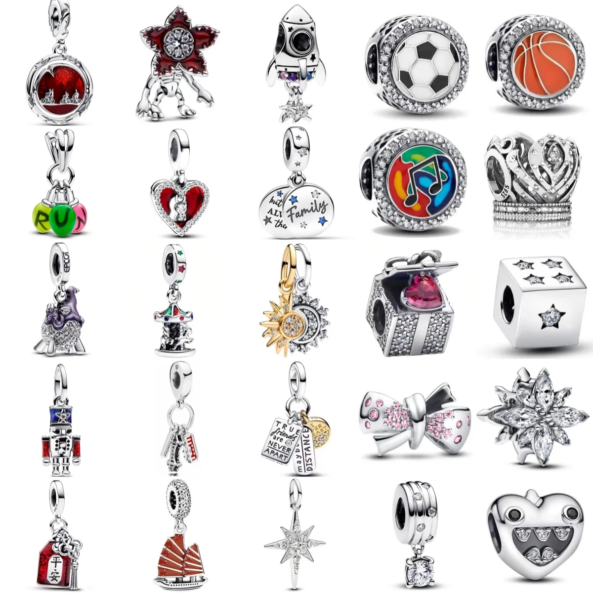 

2025 New 925 silver sailboat balloon safety knot robot charm Fit for original bracelet DIY boutique women's jewelry accessories