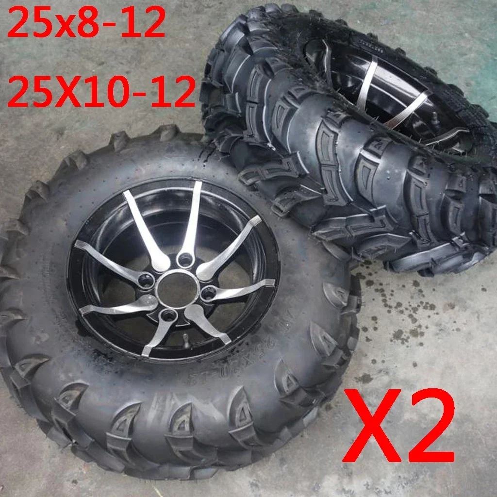 12 Inch Wheel rim Aluminum alloy With Tubeless tyre For 200cc 250CC ATV Quad Golf Car Buggy Drift Trike Off-Road 4 wheeler