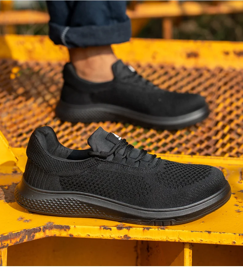 Neue rutschfeste Arbeitsschuhe für Herren, Stahlkappenschuhe, durchtrittsichere Arbeitsschuhe für die Baubranche, bequeme Sportschuhe für Herren – Detail 19
